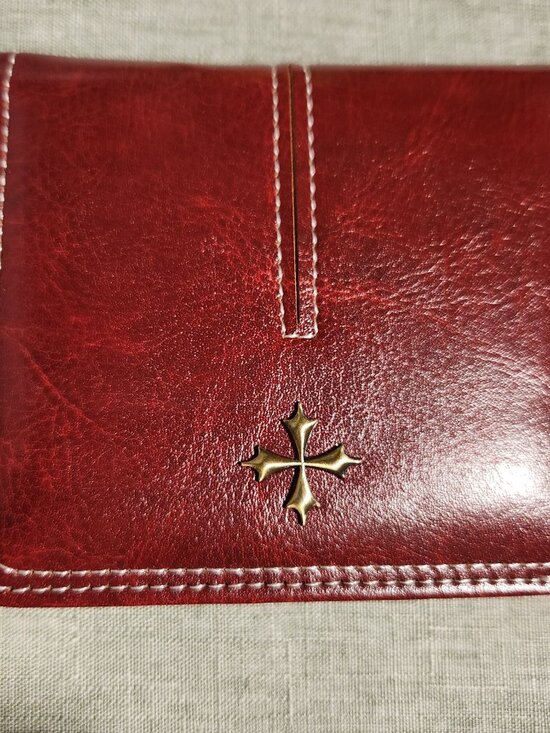 Other - Vegan Leather Wallet With Cross, new